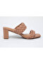 Vizzano Ladies Mid Heel Sandals Nude | Made In Brazil - 2