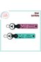 Heart to Heart Homeland Gift – Moon Star Tc Leather Keychain Set of 2 for Lover, Pink-Turquoise