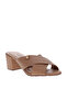 Ladies Mid Heel Sandals Beige | Made In Brazil