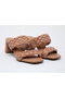 Vizzano Ladies Mid Heel Sandals Nude | Made In Brazil - 4