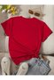 Unisex Leopard Patterned Ribbon Special Design Front Printed Design Tshirt - 2