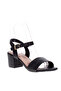 Ladies Mid Heel Sandals Black | Made In Brazil