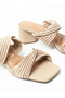 Vizzano Ladies Mid Heel Sandals Beige | Made In Brazil - 4