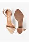 Vizzano Ladies Mid Heel Sandals Beige | Made In Brazil - 6