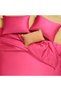 Solid Fuchsia Double Cotton Satin Duvet Cover Set
