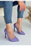 Hillar Lilac Skin Stiletto Shoes - 3