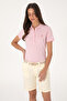 Women's Light Pink Basic T-Shirt 50300830-Vr078 - 3