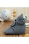 Organic Cotton Muslin Baby Booties, Newborn Slippers, Dark Gray - 6