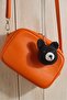 Handmade Black Amigurumi Teddy Bear Head Keychain – Bag & Key Ornament - 4