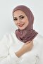 3-Piece Set of Hijab, Visor, and Hat, Hijab, St-1P, Dusty Rose - 7