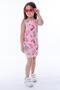 3 Pieces Summer Printed Lycra Girl's 3-Piece Dress - 4