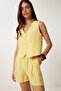 Ayrobin Vest Shorts Suit Yellow Lyy0090 - 2