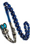 Certified Silver Kazaz Tassel Navy Blue Fire Amber Prayer Beads