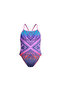 Speedo Plmt Digi Vbk 1Pc Af Blue Women's Swimming Swimsuit 8-00349918346 Blue