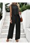 Frenchy 2 Pieces Women's Solid Color Sleeveless Tank Top and Pants Suit Daily Wear Comfortable Fashionable - 2