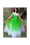 Rochie verde in degrade