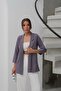 Women's Atlas Fabric Unlined Blazer Jacket, Premium Quality - 4