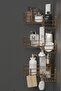 3 Pieces Adhesive Bathroom Corner Shelf Corner Shelf Shower Shampoo Holder Organizer Organizer Shelf Gold Plated - 4