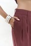 Dena Backless Burgundy Linen Vest Trousers Suit - 8
