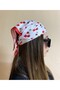Cherry Pattern Bandana Burgundy White Red Color - Scarf - Gift