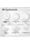 36 Pcs Opal ware Dinner set Dinner, Soup & Dessert plate Bowls Serving bowl Serving plate - 2