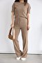 Women's Plain Ribbed Summer Suit - 3