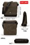 Western Brown Waterproof Waxed Canvas Messenger Shoulder Laptop School Bag - 2