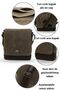 Western Brown Waterproof Waxed Canvas Messenger Shoulder Laptop School Bag - 4