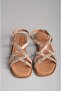 Seç 16213 Genuine Leather Women Sandals Beige Snake - 2