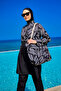 Black Hijab Swimsuit 4 Piece Suit with Bag, Water Repellent R2509 - 2