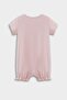 Patterned Combed Cotton Short Sleeve 2-Piece Jumpsuit Baby Girl Newborn E4022A525Sm - 4
