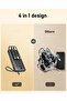 Power Bank 20000mAh Portable Charger with Built-in Cables, USB-C, LED Display - Black - 4