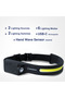 WF218 Rechargeable Head Light, Super Bright COB + LED, Wave Sensor, Type-C USB, Adjusta - 4