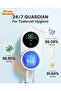 Toothbrush Holder, LED Smart Screen, Cleaning and Air Drying, Automatic Rotating Cover Wall M - 2