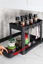 Two-Tier Functional Organizer – Cabinet, under Sink, Countertop Black - 4