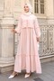 Bow Detailed Dress Suit Powder 2271