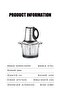 3-Speeds 3L Meat Grinder Chopper Food Processor 4-Blades 800W SK-7011 Black/Silver - 3