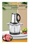 3-Speeds 3L Meat Grinder Chopper Food Processor 4-Blades 800W SK-7011 Black/Silver - 2
