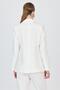 سترة بليزر مبطنة بالقطن بنسبة 100% بمظهر الكتان الأبيض 6023-3 - 5