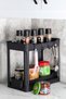 Two-Tier Functional Organizer – Cabinet, under Sink, Countertop Black - 5