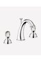Karenina 3 Hole Sink Faucet with Swarovsky Stone Chrome-Siphon Control