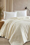 Single 100% Cotton Pique Cover 160X230 cm – Cream with Tile Pattern – Weave Series - 4