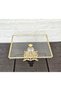 Glass Large Square Serving Plate-Presentation Plate-Speech Tray-Presentation Tray-Dumped Gold Frame 27cm - 4