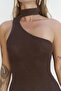 Budah Asymmetric Knitwear Brown Mini Dress - 8