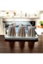 Colorful Striped Porcelain Storage Container with Gold Heart Stand and Lid - 2