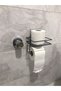 Toilet Paper Holder with Adhesive Replacement Shelf Toilet Paper Hanger Bathroom Organizer - 4