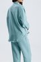 Women's Flam Linen Trousers – Elastic High Waist Relaxed Cut Summer Oversize - 4