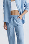 Women's Flam Linen Trousers – Elastic High Waist Relaxed Cut Summer Oversize - 2
