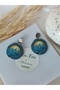 Steel Earring Apparatus the Starry Night Vincent Van Gogh Handmade Glossy Polymer Clay Earrings Silver Color - 2