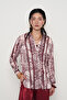 Women's Belt Tie Detail Patterned Shirt
